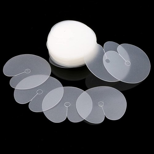 25 Pieces Heat Shield Guards, Hair Extensions Shield Circular, Single Hole, Round Spacer Template, Clear Fusion Glue Protector for Hair Extension Using,Hair Extensions, Wigs and Accessories