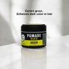 Rolda Black Pomade - Medium Hold With Radiant Shine - Grey Hair Coverage - Water-Based, All-Day, Flake-Free Formula