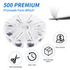Volume Lash Extensions 12D Premade Fans Eyelash Extensions 500 PCS 0.07mm Thickness 9-16mm Mixed C/D Curl Short Stem Premade Volume Eyelash Extensions Pointed Base Fans by WENDY LASHES (500PCS-12D-0.07-C, 13-20mm Mixed Tray)