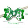 Glitter St Patrick's Day Hair Bow Clips Girls Green Shamrock Hair Barrettes Accessories Kids Irish Lucky Clover Party Costume Supplies