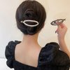 3 Pcs Rhinestone Hair Clips Ponytail Holder Cuff Metal Spring Crystal Hair Barrettes Women Styling Wedding Birthday Party Hair Accessories