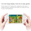 Handheld Game Console 4.3 inch Retro Handheld Games Consoles, Support MP3 Music, MP4 Movie Stopwatch (White)