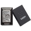 Zippo Patriotic Eagle Brushed Chrome Emblem Pocket Lighter