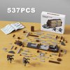 Battle Army Clone Platoon Attack Craft Building Kit 32-Piece, Battle Soldiers Troop Carrier with 2 Droidekas, Building Blocks Action Figures Army Toys for Kids 6-12