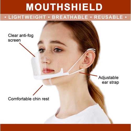 SanwaTech 609 - [10 Pack + 5 replacement lenses] - Anti-Fog Transparent Sanitary Open Face Guard - Use As Chef Mask - Food Mask - Food Service Mask - Cooking Mask - Beauty Salon Mask - Barbershop Mask