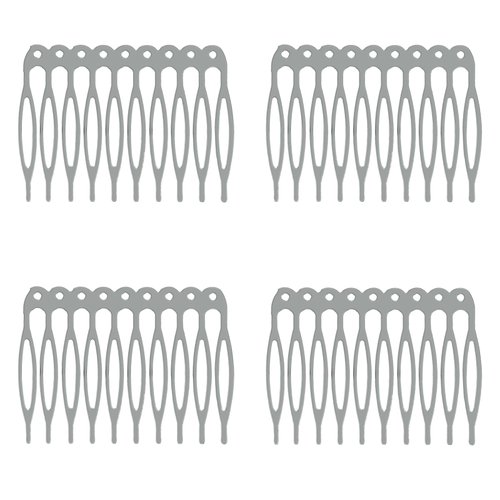 Honbay 30PCS 10 Teeth Metal Hair Combs Hair Side Combs Hair Clip Combs Twist Combs Wedding Bridal Veil Combs Wig Combs Headpieces Accessories Combs Updo Bun Chignon Hair Styling Accessories