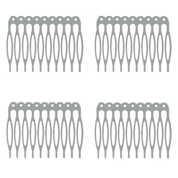 Honbay 30PCS 10 Teeth Metal Hair Combs Hair Side Combs Hair Clip Combs Twist Combs Wedding Bridal Veil Combs Wig Combs Headpieces Accessories Combs Updo Bun Chignon Hair Styling Accessories