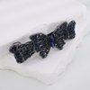 Kercisbeauty Bow Tie Blue Crystal Beads Hair Barrettes Rhinestones Beads Vintage Hair Clasp Thin Hair Jewelry (Butterfly)