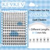 KevKev Lash Clusters 168 Pcs Cluster Lashes DIY Lash Extensions Mixed Styles Individual Lashes Eyelash Clusters Thin Band & Soft False Lashes Wispy Natural Lash Extension Clusters (Breeze, D-8-18mix)