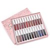 Petansy 24 Colors Liquid Matte Lipstick Set Waterproof Long Lasting Lip Gloss Set Beauty Cosmetics Makeup Kit with Gift Box