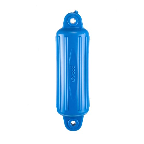 Attwood 9354BD1 Softside Oval Boat Fender with Thick-Wall Reinforced Eye Ends, Blue Finish