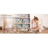 Giant bean 24 PCS Wooden Plastic Dollhouse Furniture Set, Bathroom and Bedroom Set, Wood Dollhouse Accessories Pretend Play Furniture Toys for Boys Girls & Toddlers