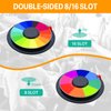Delizon 10 Inch Color Prize Wheel, Double-Sided 8/16 Slot Spinning Wheel Fortune Game, Holiday Activities, Party, Classroom or Home Education