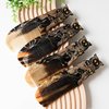 Symbol of LUCK & Knowledge, Natural Buffalo Horn Comb, Ox Horn Comb Anti-Static, Luxury Double Pigeon, Buffalo Horn Hair Comb for Anti Static Massage (Owl)