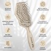 Detangler Brush For Women, Men & Kids - Anti-Static Detangle Hair Brush - Vented brush with 360° Flex Gently Removes Knots, Dry and Wet Brush Detangling Brush For Thick, Fine, Natural & Curly Hair