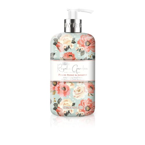 Baylis & Harding Liquid Hand Soap Wash with Dispenser, Royale Garden, Peach Peony & Jasmine, 16.9oz/500ml