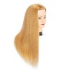 Traininghead 24"-26" 100% Human hair Mannequin head Training Head Cosmetology Manikin Head Doll Head with free Clamp (Blond A)