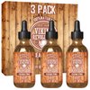 Viking Revolution Men's Beard Oil - Natural Argan and Jojoba Blend, Softens and Strengthens Facial Hair (Cedar and Pine, 3 Pack)