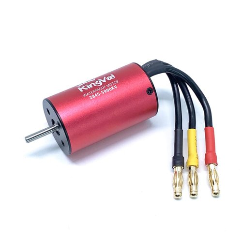 KingVal Replacement 2845 5900KV Waterproof Brushless Motor Shaft 3.175mm Connetor 4.0mm Compatible with 1/14 RC Car
