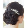 Brishow Crystal Bride Wedding Hair Comb Silver Rhinestone Hair Piece Beads Bridal Hair Accessories for Women and Girls