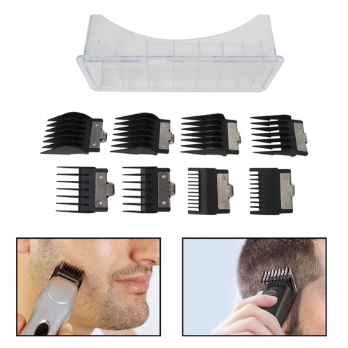INGQI Set of 8 Attachment Guards Combs, Replacement Hair Clippers 1/16" 1/8" 3/16" 1/4" 3/8" 1/2" 5/8" 3/4" for Babyliss FX870, FX880, FX890, FX825, and FX673