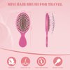 12 Pieces Mini Hair Brush, Travel Detangling Hair Brush, Bulk Mini Hair Brushes for Wet and Dry Hair Smoothing with Ease Knots, Soft Bristles Hair Brush for Adults and Kids