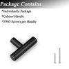 Probrico 10 Pack Single Hole 2inch Length Black Kitchen Cabinet Knobs Stainless Steel Drawer Knobs Bedroom Dresser Knobs