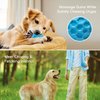 Nobleza Squeaky Dog Ball, Durable Bouncy Floatable Dog Balls for Chewing and Teeth Cleaning, Interactive Natural Rubber Lightweight Dog Toy Ball for Small and Medium Dogs, 3.15 in, Blue