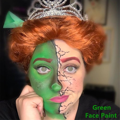 Go Ho Green Face Paint,Waterproof Oil Based Cream Green Body Paint Stick,Green Face Body Paint for Halloween Cosplay SFX Hulk Witch Gamora Zombie Makeup