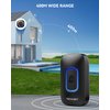 TECKNET Wireless Doorbell, Portable Doorbell with RGB Light, Battery Powered IP66 Waterproof Cordless Door Chime Kit, 1300 ft Wireless Range, 60 Chimes & 5 Level Volume, Using Time up to 4.5 Years