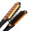Hair Brush, Clamp Hair Brushes Spring Elasticity Hair Straightener Brush Softness Beard Breathability Double Sided Flat Brush Hair Straightening Comb Hairdressing Tool for Home and Travel
