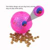 Eilin Dog Toy Balls Food Dispensing Interactive Puzzle Toy Ball Dog Chew Toys Balls Tough Durable Rubber Pet Ball for Small Medium Dogs IQ Training Teeth Cleaning (Pink)