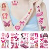 Y 10 Sheet Lip Cosmetics Temporary Tattoo Stickers Women Girls Makeup Festival Carnival Birthday Party Fake Body Tattoos for Girls Beautiful Theme Face Tattoos Body Tattoos