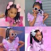 Kids Ponytail Extension With Beads Braids Hair Extensions For Kiddies Pony Beads Synthetic Hairpieces With Bows Protective Easy Fashion Hairstyle For Baby Girls Toddler Children Gift (Box-9inch, Pink)
