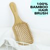Combetter Hair Brush, Eco Friendly Bamboo Hairbrush-Smooths & Detangling for All Hair Types, Natural Wood Bristle Massage Comb for Women Men & Kids