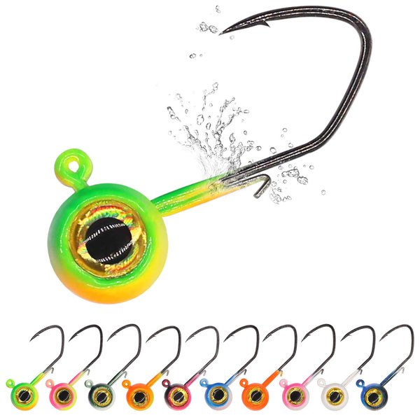 Crappie-Jig-Heads-Kit-with-Underspin-Jig-Head-Spinner-Blade, Crappie Lures and Jigs for Crappie Fishing Jigs - 30 & 50 Pack, 1/8, 1/16, 1/32 oz