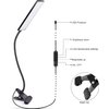 Vansuny Clip on Light LED Desk Lamp with Eye-Caring LED Light and Metal Clip, 11 Level Brightness 3 Color Modes, Power by USB Port 5W Flexible Gooseneck Reading Light for Home and Office (5W, Black)