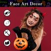 HIFANMM 2Pcs Halloween Face Fake Tattoos Glitter Rhinestones Face Temporary Tattoos Bat Spider Web Shiny Gems Decor Tattoo Stickers for Adults Kids Eye Makeup Kit for Face Decor Supplies
