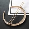 Bartosi Rhinestone Moon Hair Clips Gold Star Hairpins Crystal Decorative Bobby Pins Retro Bride Wedding Hair Pins Side Clip Hair Accessories for Women and Girls (Pack of 3)