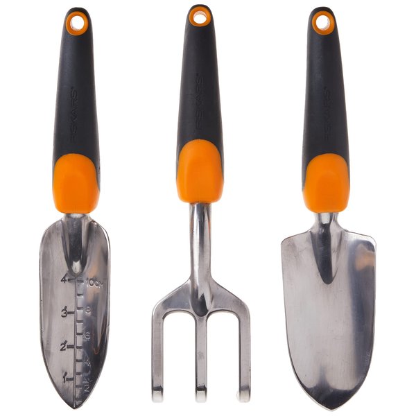 Fiskars 384490-1001 Ergo Garden Tool Set, Regular Package, Black/Orange