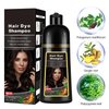 Dark Coffee Hair Color Shampoo for Gray Hair, Instant Dark Brown Hair Dye Shampoo 3 in 1 for Women and Men, Long Lasting Herbal Brown Hair Shampoo Colors in Minutes 17.6 FL OZ