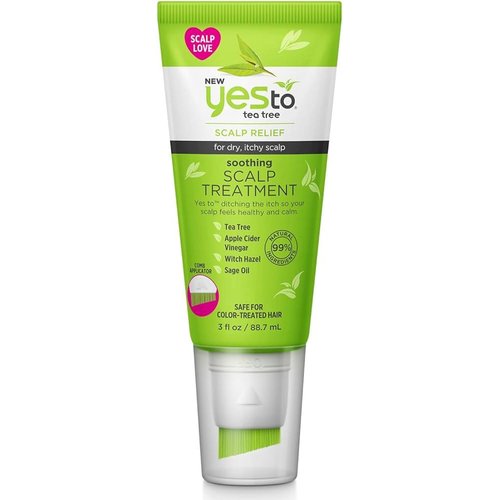 Yes To Tea Tree Scalp Treatment, Soothing Formula To Remove Build Up, Leaving Scalp Cleansed & Calm, With Tea Tree, Witch Hazel, Apple Cider Vinegar & Sage Oil, Natural, Vegan & Cruelty Free, 3 Fl Oz
