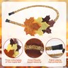WRBAJIS Fall Maple Leaf Headband Glitter Fall Leaves Hair Bands Thanksgiving Hair Accessories for Women Girls Autumn Harvest Festival Party Supplies Orange Yellow