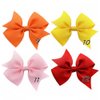 20pcs/lot Mutilcolor 4 inch Grosgrain Ribbon Hair Bows Girl Boutique Bow Baby Childs Handmade Diy Hairbows with Clip Kids Hair Accessories