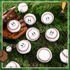 Poen 12 Pcs Baseball Stuffed Animal 3 inch Plush Soft Baseball Baby Baseball Toy Smiling Face Baseball Stress Balls Squeeze Relief Toy for Baby and Toddler Girls or Boys