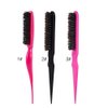 Teasing Brush Hairdressing Comb Teasing Back Hair Salon Brush, Three Colors to Choose from Combing Long and Short Plastic Tail Comb Barber Tools [Black]