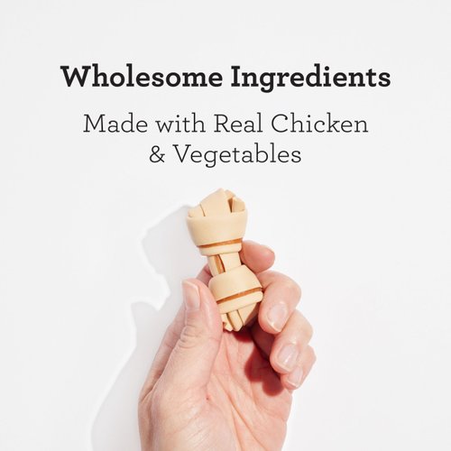 DreamBone Mnii Chews, Made with Real Vegetable & Chicken Dog Chews, Rawhide Free, 36 Count