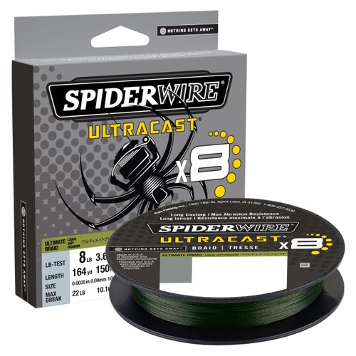 SpiderWire Superline Ultracast Braid, Aqua Camo, 10lb | 4.5kg, 164yd | 150m Braided Fishing Line, Suitable for Freshwater and Saltwater Environments