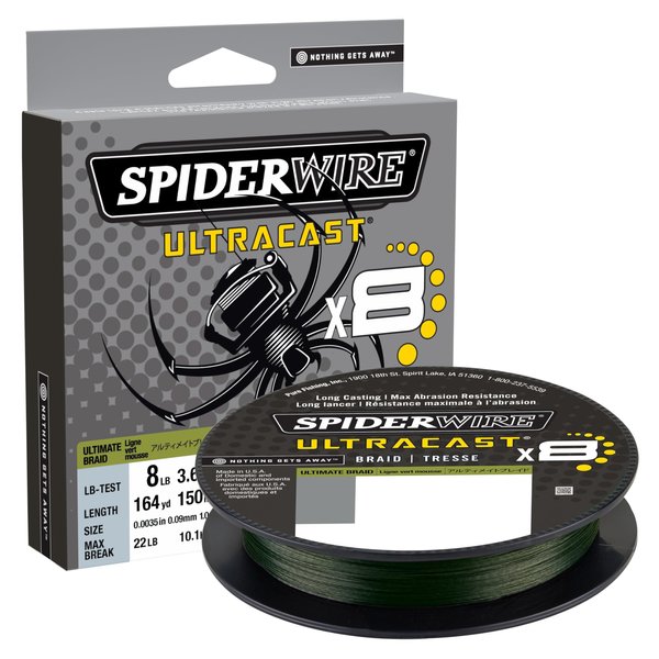 SpiderWire Superline Ultracast Braid, Aqua Camo, 10lb | 4.5kg, 164yd | 150m Braided Fishing Line, Suitable for Freshwater and Saltwater Environments