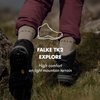 FALKE Men's TK2 Explore Cool Short Hiking Socks, Quarter, Medium Padding, Breathable Quick Dry, Cooling, Lyocell, Black (Black-Mix 3010), 6.5-8.5, 1 Pair